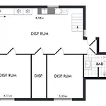 3 Vaerelses 92m2 公寓